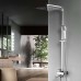 QREZ Wall-mounted rain shower 12-inch stainless steel top spray bar lift all-copper shower set- 2 years guarantee - B07412LMGY